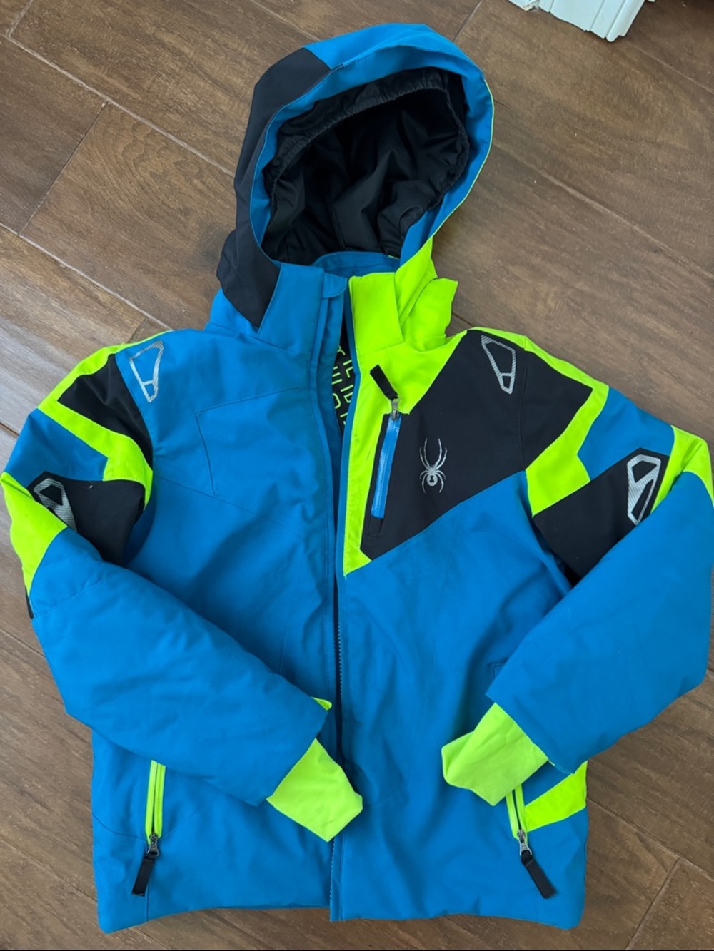 Spyder Sz 10 Kids Ski Jacket with Hood